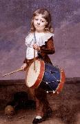 Martin  Drolling Portrait of the Artist-s Son as a Drummer oil painting